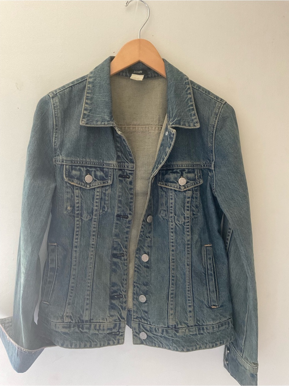 Vintage 2004 J.Crew Red Line Selvedge Denim Trucker Jacket - Size S